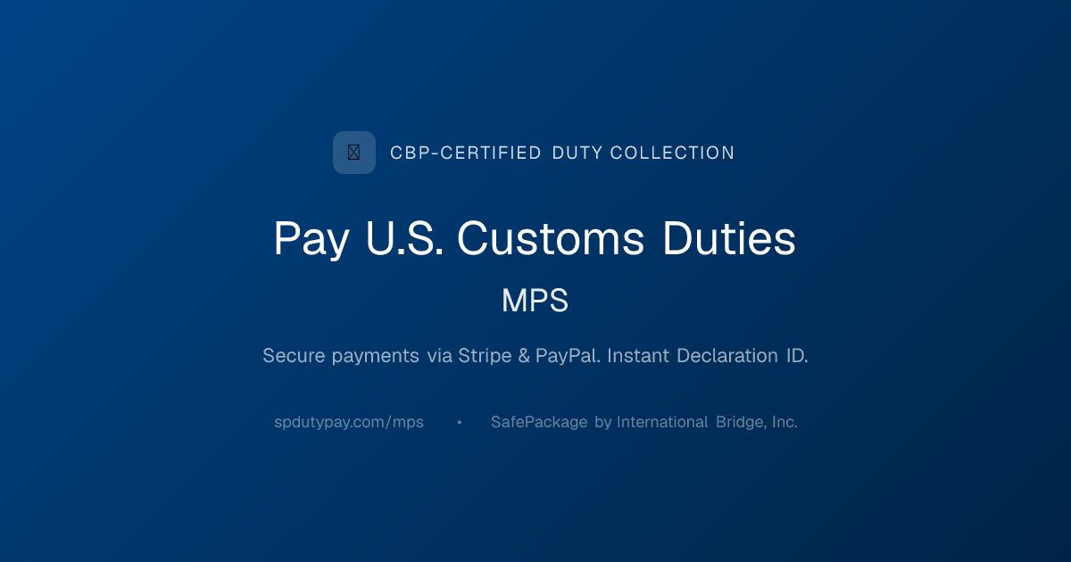Pay U.S. Customs Duties - FSM Postal Service | SafePackage Duty Collection